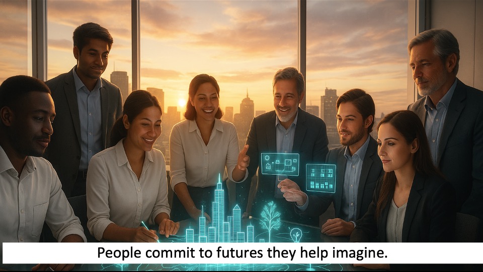 People commit to futures they help imagine